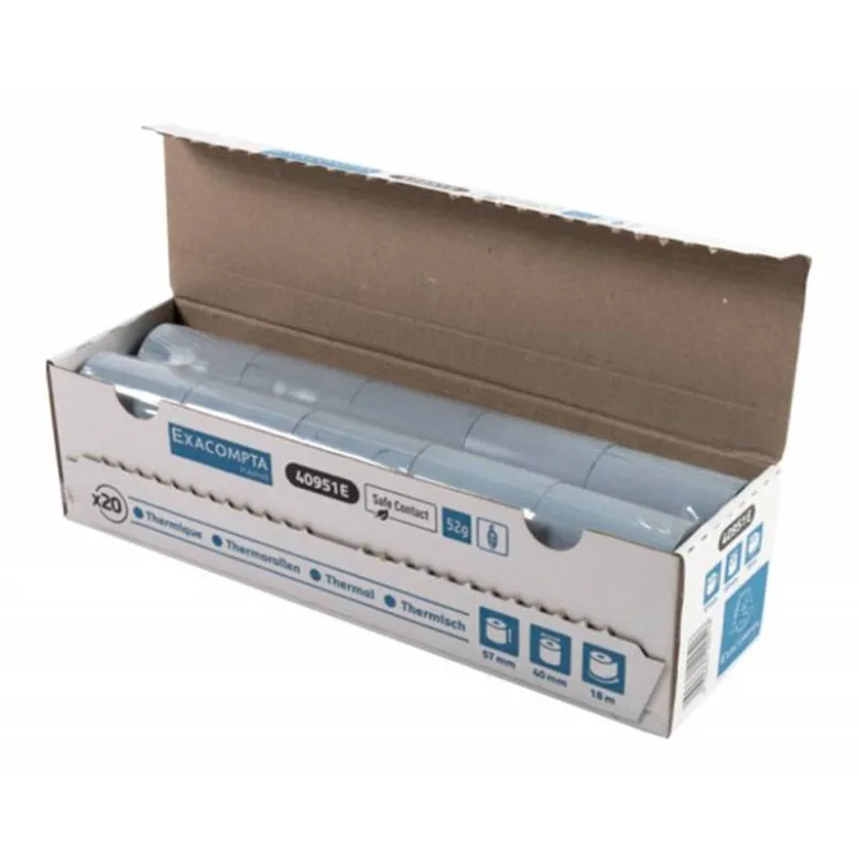 ROLLO SUMADORA EXACOMPTA SAFE CONTACT TERMICO 57 MM X 40 MM 52 G/M2