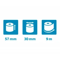 ROLLO SUMADORA EXACOMPTA SAFE CONTACT TERMICO 57 MM X 30 MM 52 G/M2