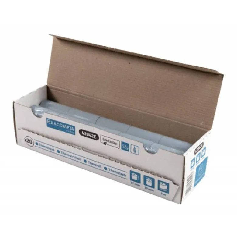 ROLLO SUMADORA EXACOMPTA SAFE CONTACT TERMICO 57 MM X 30 MM 52 G/M2