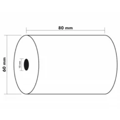 ROLLO SUMADORA EXACOMPTA TERMICO 80 MM X 60 MM 48 G/M2