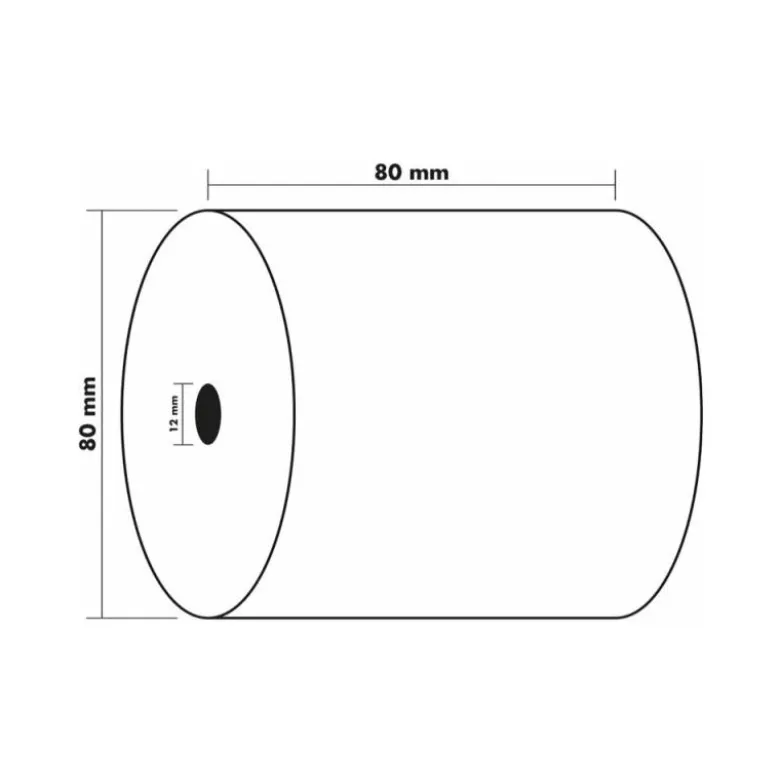ROLLO SUMADORA EXACOMPTA TERMICO 80X80 MM 48 G/M2 SIN BPA
