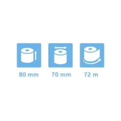 ROLLO SUMADORA EXACOMPTA TERMICO 80X80 MM 48 G/M2 SIN BPA