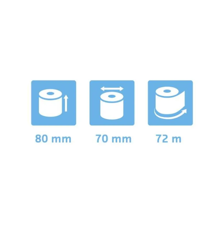 ROLLO SUMADORA EXACOMPTA TERMICO 80X80 MM 48 G/M2 SIN BPA