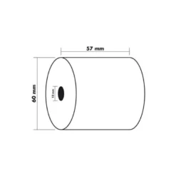 Rollo sumadora exacompta electro 57 x 60 mm 60 g/m2.