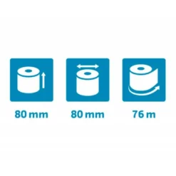 ROLLO SUMADORA EXACOMPTA SAFE CONTACT TERMICO 80 MM X 80 MM 52 G/M2