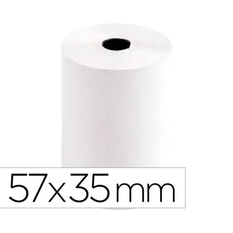 Rollo sumadora marca Q-Connect termico 57mm ancho x 35mm diametro