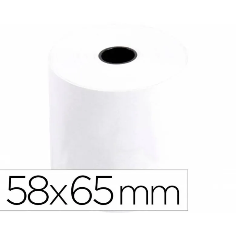 Rollo sumadora q-connect electro 58 mm ancho x 65 mm diametro