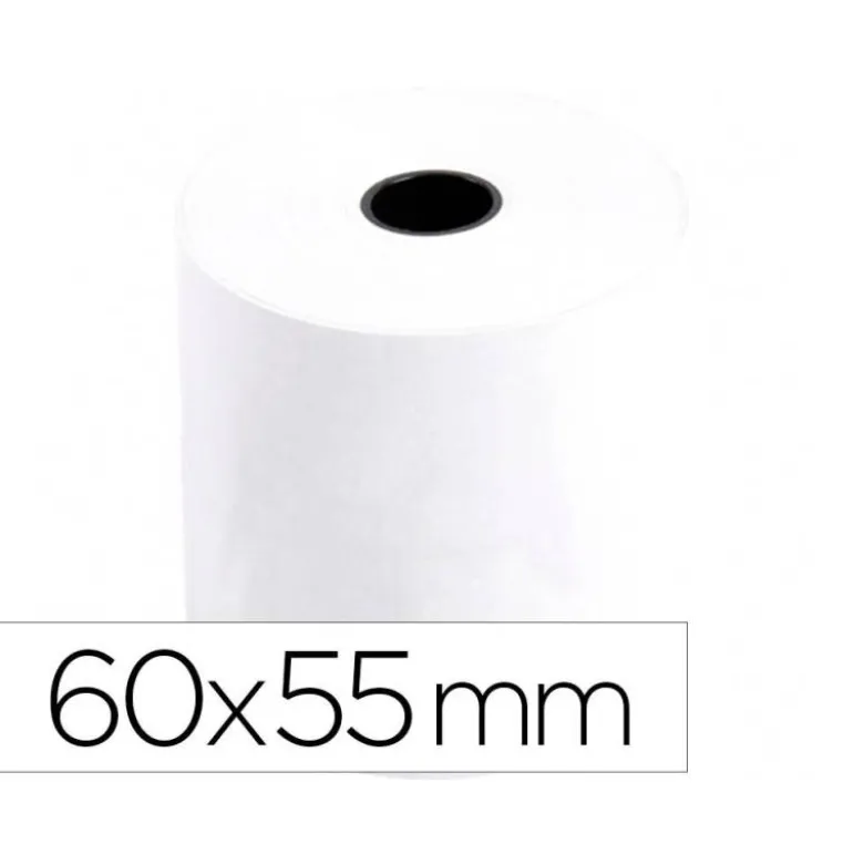 Rollo sumadora q-connect termico 60 mm ancho x 55 mm diametro