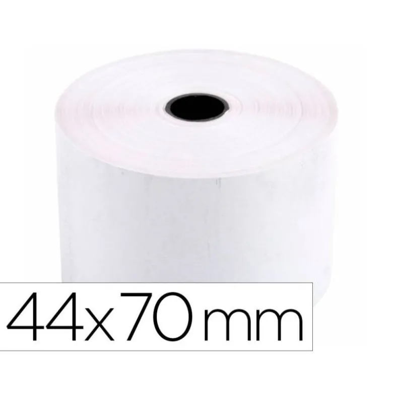 Rollo sumadora termico q-connect 44 mm ancho x 70 mm diametro