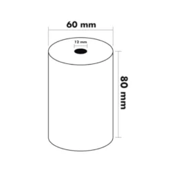 ROLLO SUMADORA TERMICO Q-CONNECT 80 MM ANCHO X 60 MM DIAMETRO SIN BISFENOL A PAPEL DE 70 G/M2