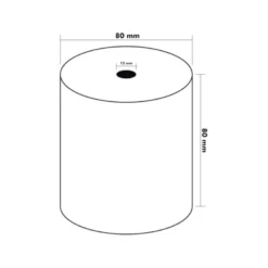 Rollo sumadora termico q-connect 80 mm ancho x 80 mm diametro