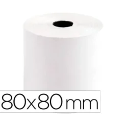 Rollo sumadora termico q-connect 80 mm ancho x 80 mm diametro