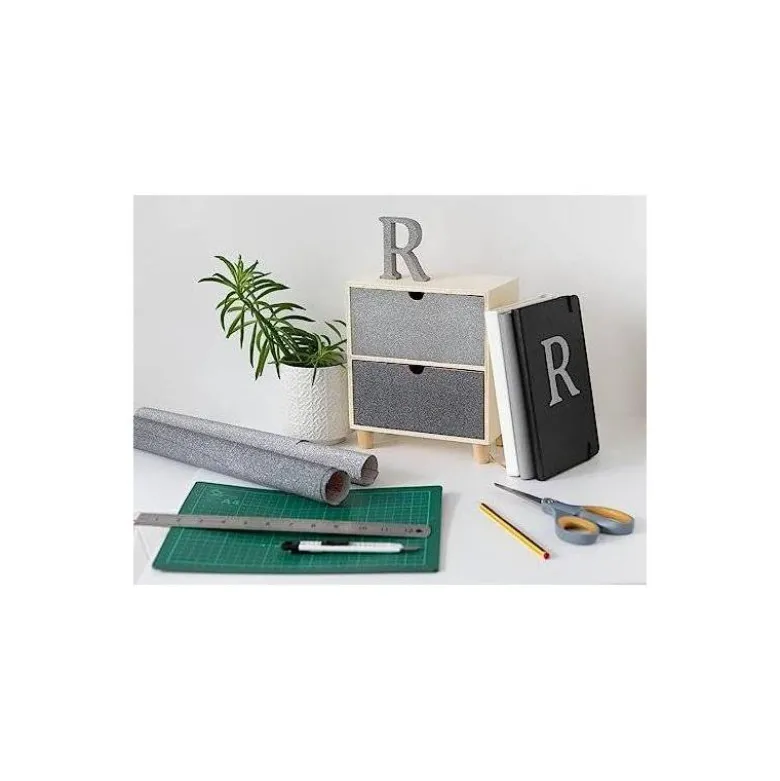 ROLLO ADHESIVO D-C-FIX ANTRACITA METAL BRILLO ANCHO 45 CM LARGO 1,5 MT