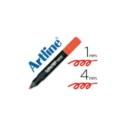 Rotulador Artline fluorescente EK-660 punta biselada rojo