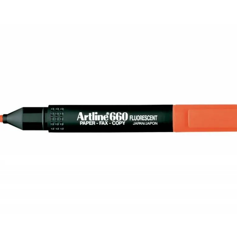 Rotulador Artline fluorescente EK-660 punta biselada rojo