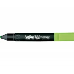 Rotulador Artline fluorescente EK-660 punta biselada verde