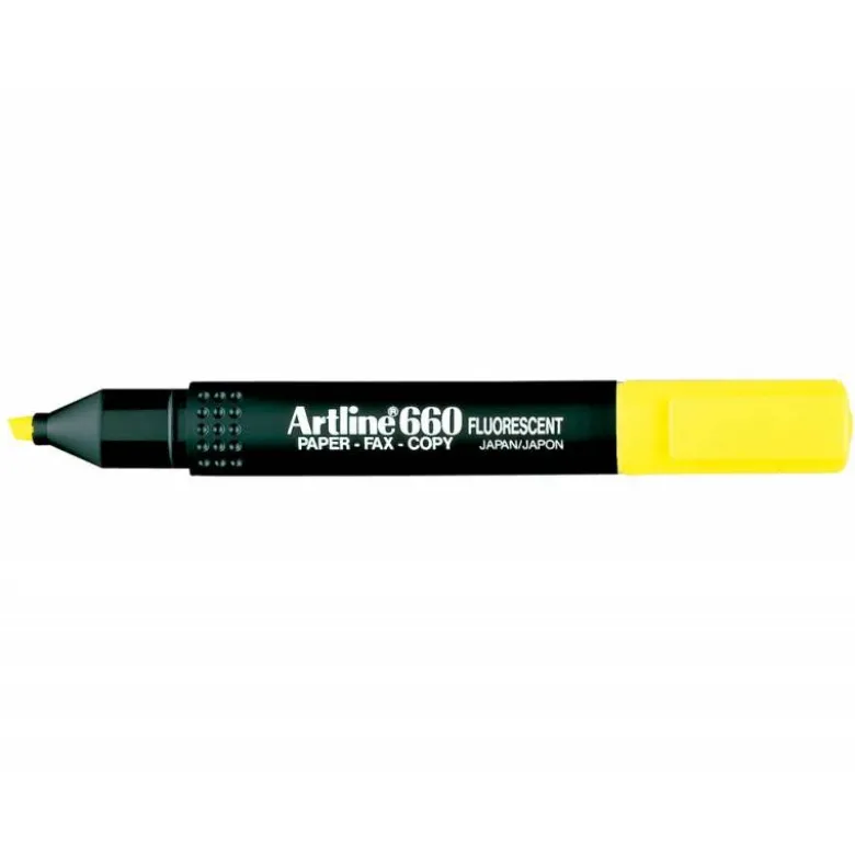 Rotulador Artline fluorescente EK-660 punta biselada amarillo