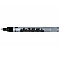 Rotulador Artline marcador permanente tinta metalica EK-900 plata punta redonda 2.3 mm.