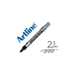 Rotulador Artline marcador permanente tinta metalica EK-900 plata punta redonda 2.3 mm.