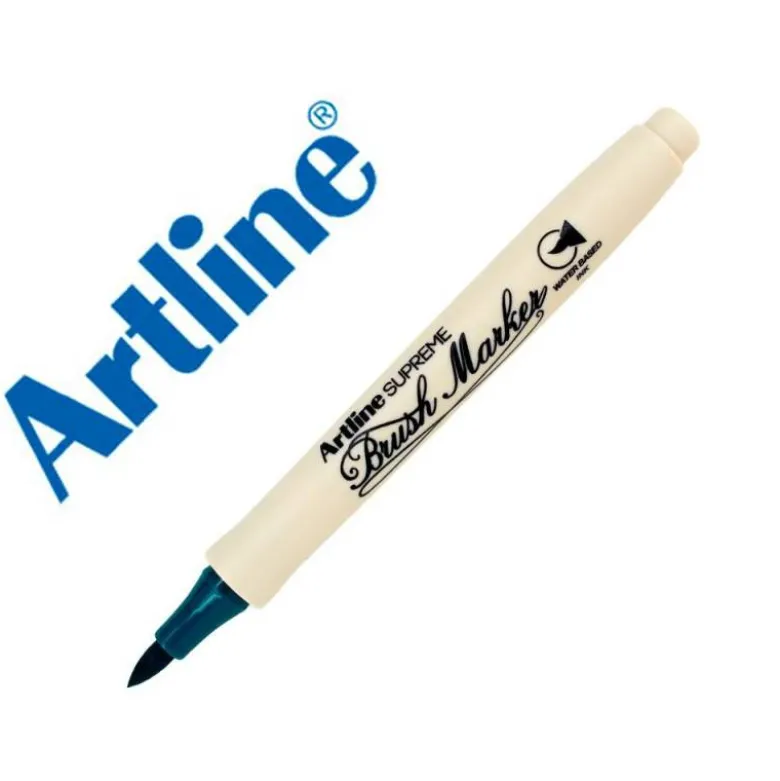 ROTULADOR ARTLINE SUPREME BRUSH EPFS PINTURA BASE DE AGUA PUNTA TIPO PINCEL TRAZO FINO VERDE OSCURO