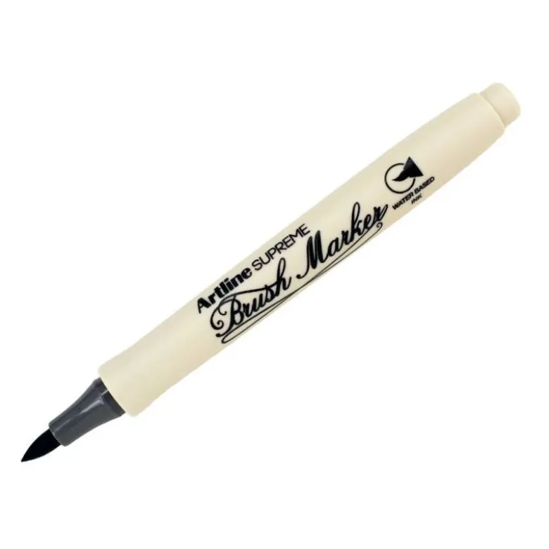 ROTULADOR ARTLINE SUPREME BRUSH EPFS PINTURA BASE DE AGUA PUNTA TIPO PINCEL TRAZO FINO GRIS