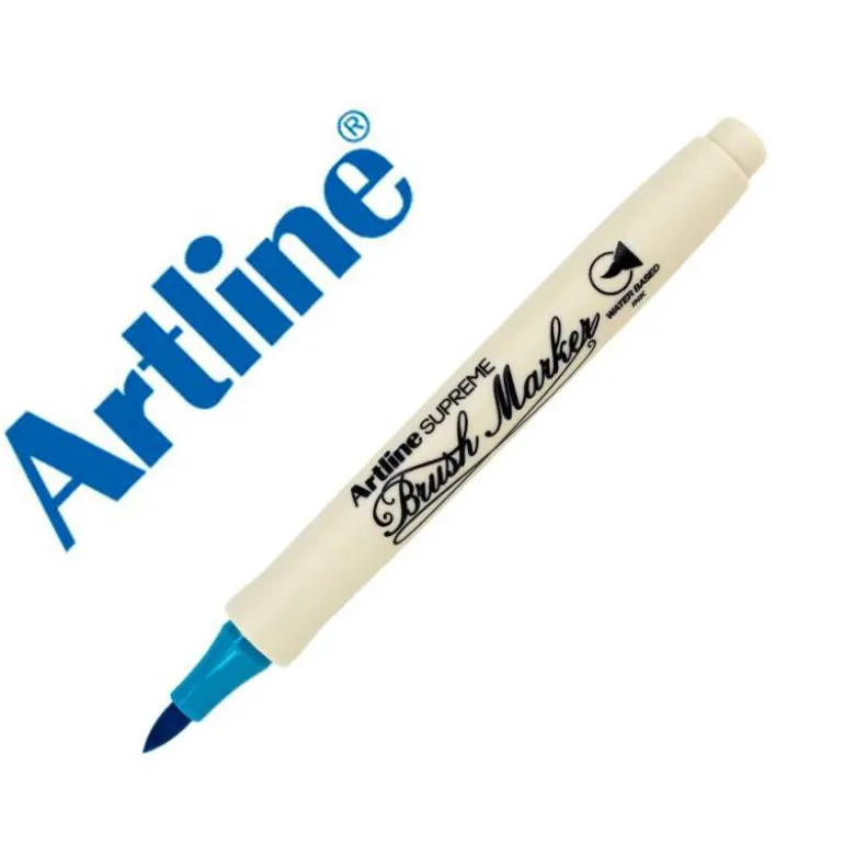 ROTULADOR ARTLINE SUPREME BRUSH EPFS PINTURA BASE DE AGUA PUNTA TIPO PINCEL TRAZO FINO TURQUESA