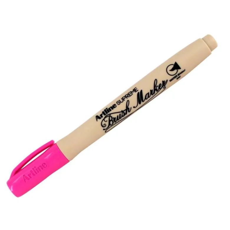 ROTULADOR ARTLINE SUPREME BRUSH EPFS PINTURA BASE DE AGUA PUNTA TIPO PINCEL TRAZO FINO ROSA