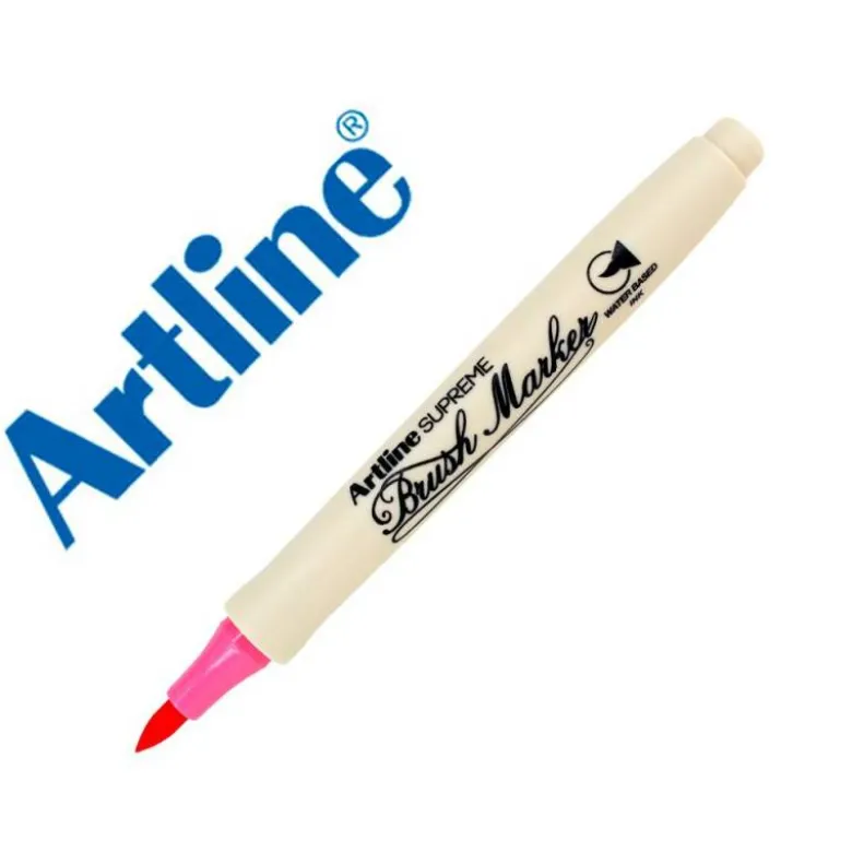 ROTULADOR ARTLINE SUPREME BRUSH EPFS PINTURA BASE DE AGUA PUNTA TIPO PINCEL TRAZO FINO ROSA