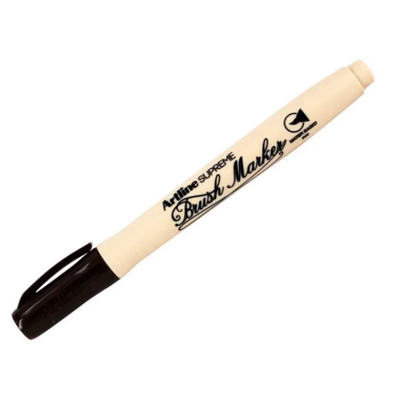 ROTULADOR ARTLINE SUPREME BRUSH EPFS PINTURA BASE DE AGUA PUNTA TIPO PINCEL TRAZO FINO MARRON OSCURO