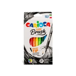 ROTULADOR CARIOCA SUPER BRUSH CAJA DE 10 UNIDADES COLORES SURTIDOS