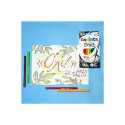 ROTULADOR CARIOCA SUPER BRUSH CAJA DE 10 UNIDADES COLORES SURTIDOS