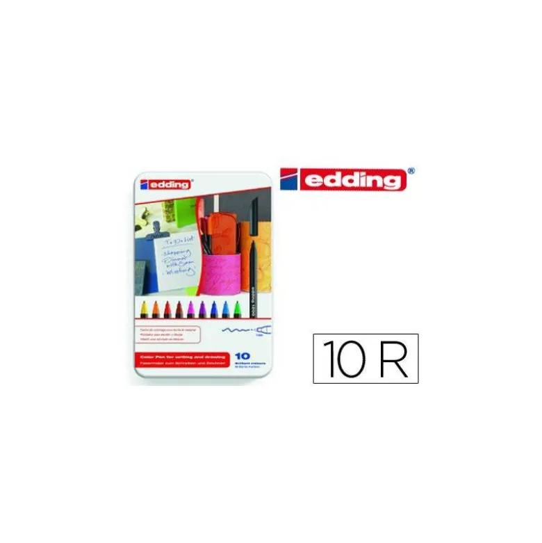 Rotulador Edding 1200 Caja de 10 Rotuladores de colores variados