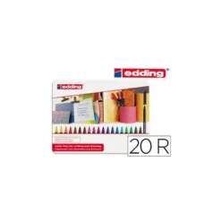 Rotulador Edding 1200 caja de 20 colores surtidos