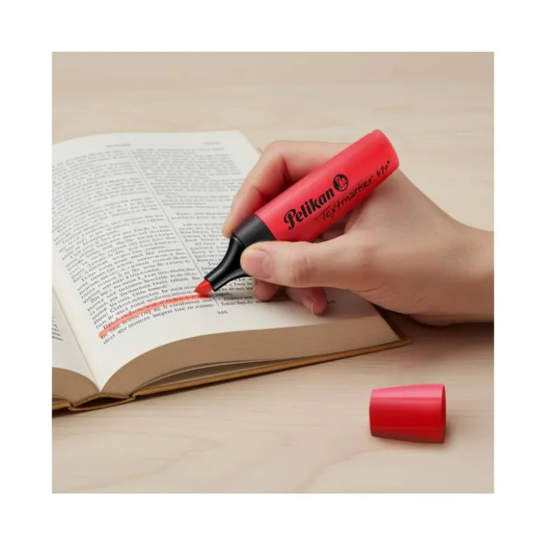 Rotulador fluorescente Pelikan Rojo trazo 1/5mm