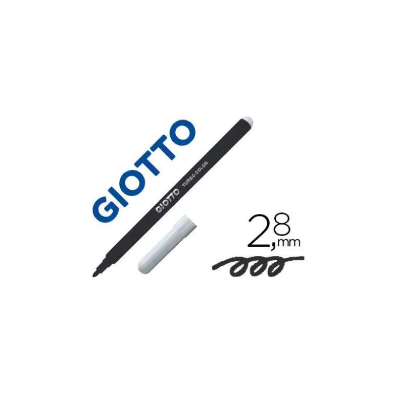 Rotulador Giotto Turbo Punta Media Lavable Color Negro
