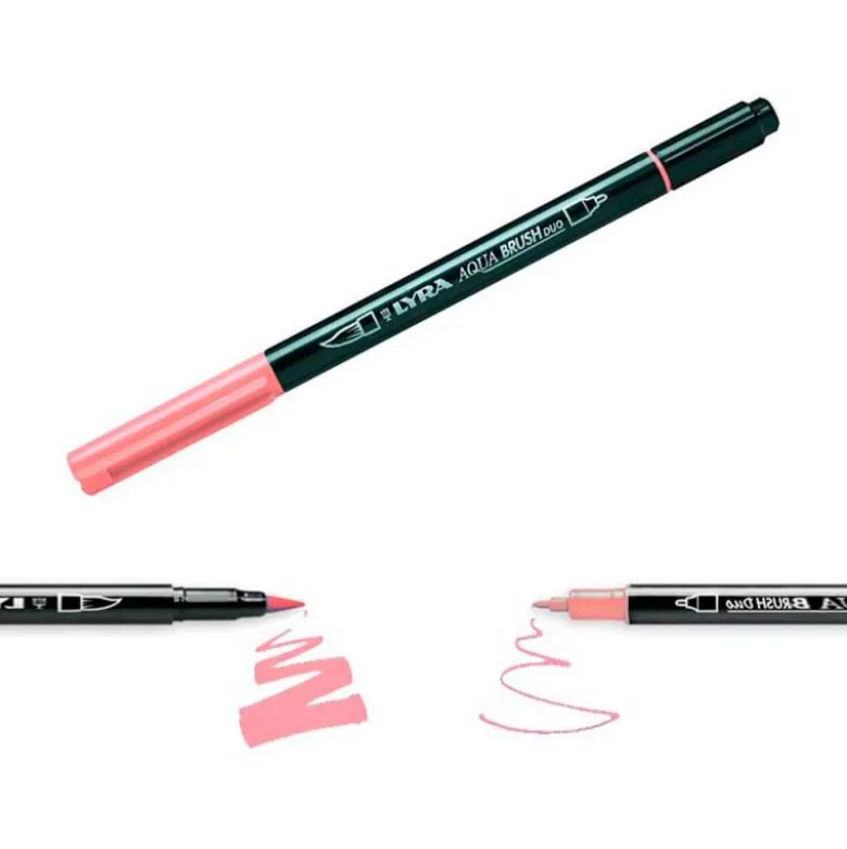 ROTULADOR LYRA AQUA BRUSH ACUARELABLE DOBLE PUNTA Y PINCEL TONOS PASTEL BLISTER DE 6 UNIDADES SURTIDAS