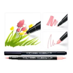 ROTULADOR LYRA AQUA BRUSH ACUARELABLE DOBLE PUNTA Y PINCEL TONOS PIEL BLISTER DE 6 UNIDADES SURTIDAS