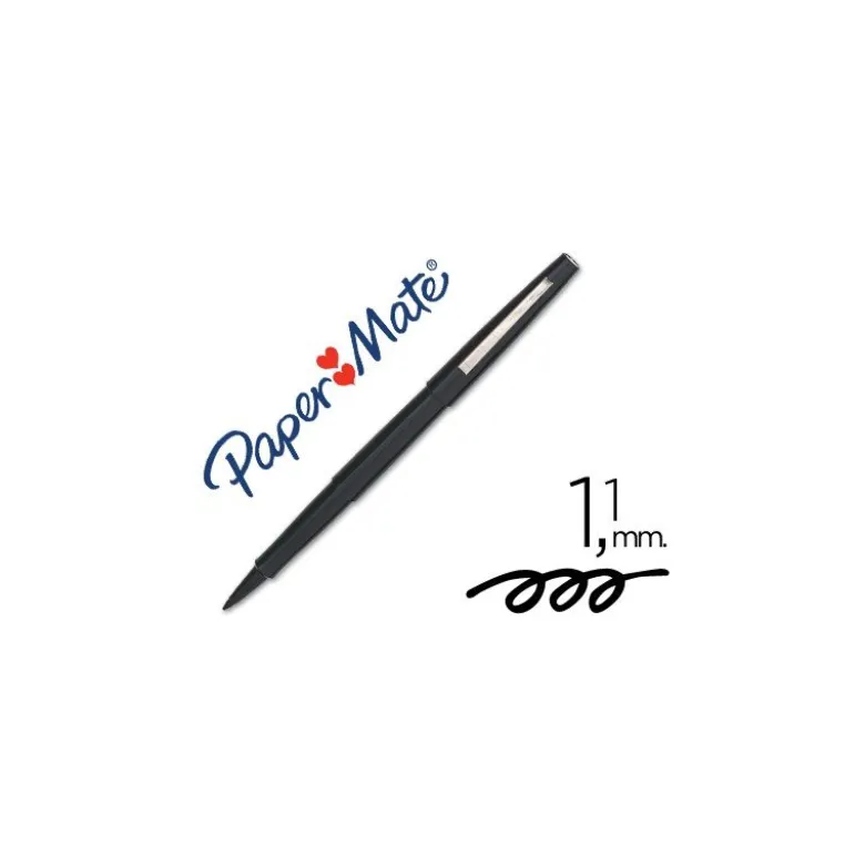 Rotulador paper mate flair original punta fibra negro