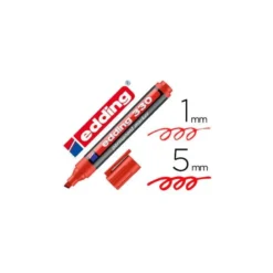 Rotulador Permanente Edding 330 Color Rojo Punta Biselada