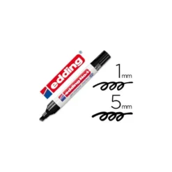 Rotulador Permanente Edding Nº1 color Negro Punta biselada
