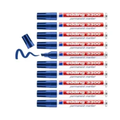 Rotulador Permanente Edding 3300 Azul Punta Biselada