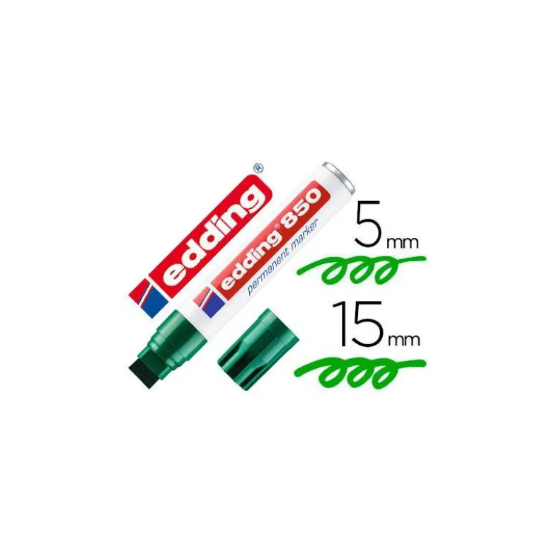 Rotulador Permanente Edding 850 Color Verde Punta Biselada