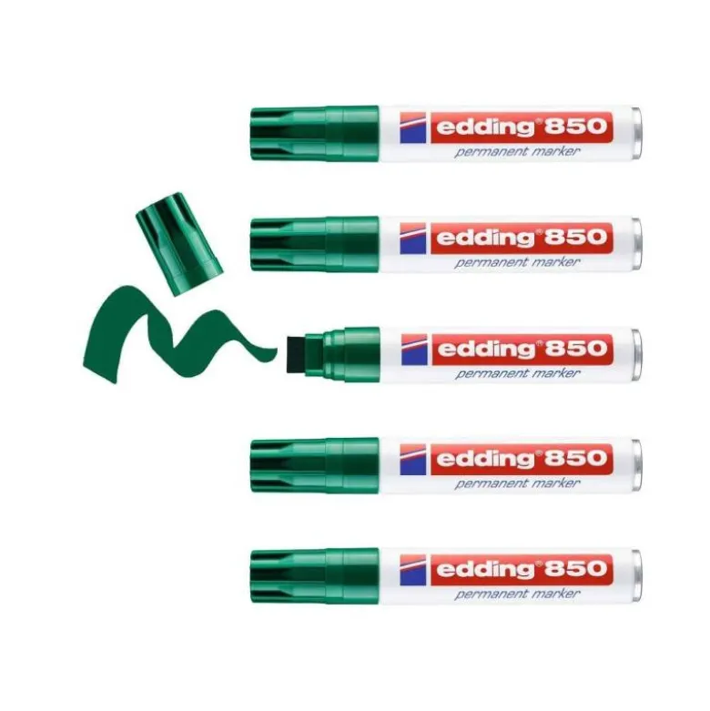 Rotulador Permanente Edding 850 Color Verde Punta Biselada