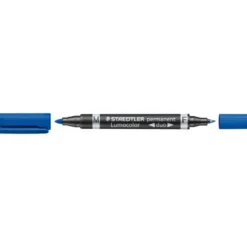 Rotulador Permanente Staedtler Lumocolor Dúo 348 Color Azul Doble Punta
