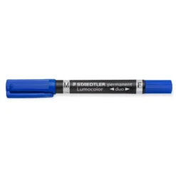 Rotulador Permanente Staedtler Lumocolor Dúo 348 Color Azul Doble Punta