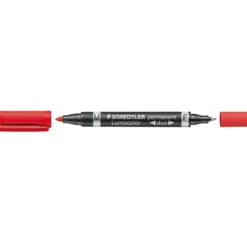 Rotulador Permanente Staedtler Lumocolor Dúo 348 Color Rojo Doble Punta