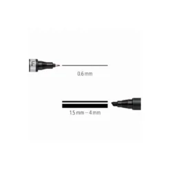 Rotulador Permanente Staedtler Lumocolor Dúo 348 Color Negro Doble Punta