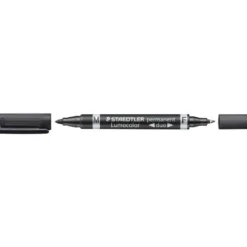 Rotulador Permanente Staedtler Lumocolor Dúo 348 Color Negro Doble Punta
