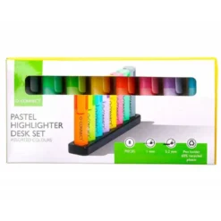 ROTULADOR Q-CONNECT FLUORESCENTE PASTEL PUNTA BISELADA 8 COLORES SURTIDOS