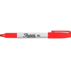 Rotulador Sharpie Permanente Color Rojo Punta fina Caja 12 unidades